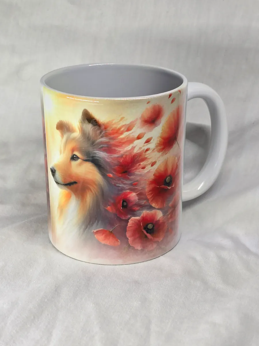 Sheltie's Poppies - Mug