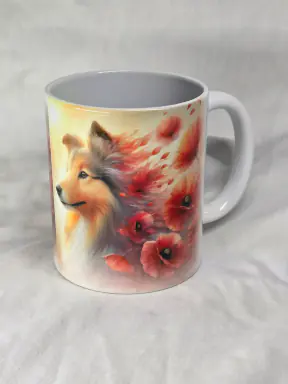 Sheltie's Poppies - Mug
